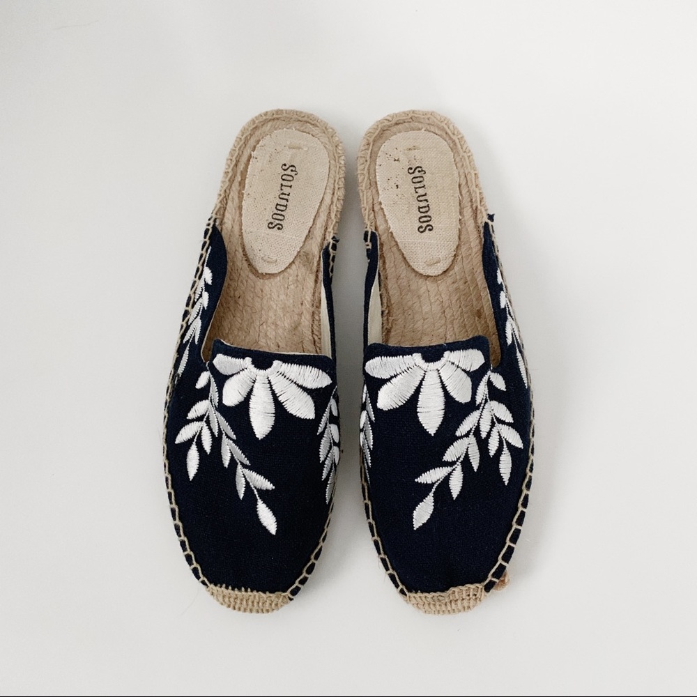Soludos Embroidered Mule Slide Espadrille